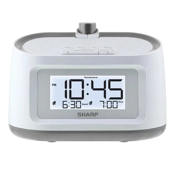 Sharp PROJECTION ALARM CLOCK with 8 SOOTHING SLEEP SOUNDS & DUAL ALARM Ceiling - Picture 2 of 12